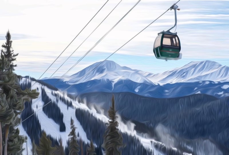 Chateaux D'mont ski slope views