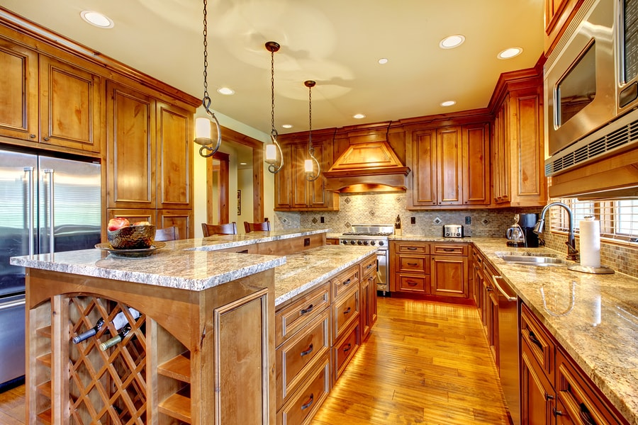 Luxury kitchen in mountain home
